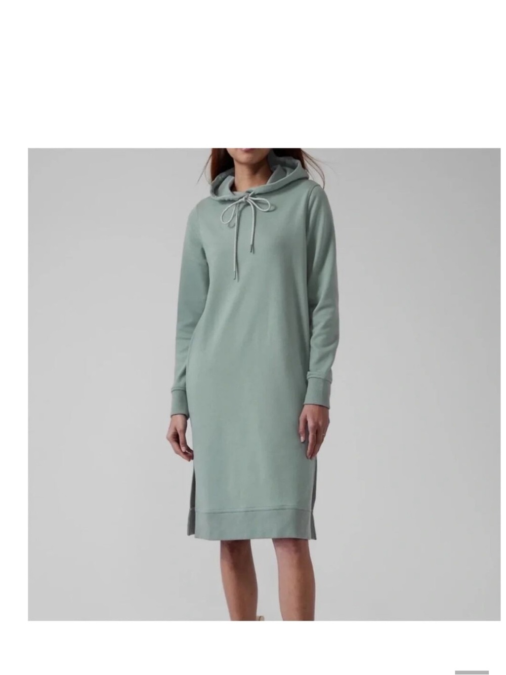 Athleta “Triumph” Hoodie Dress in Sage Green
